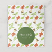 Moderne herfst leest Acorn Pattern repesal (Buitenkant ongevouwen)