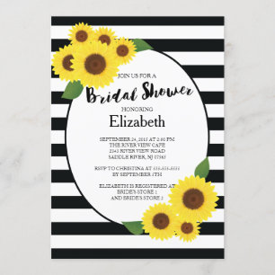 Moderne Herfst Sunflower Bridal Shower Invitations Kaart