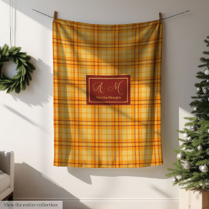 Moderne herfst tartan ruitdeken Chic aangepaste na Fleece Deken