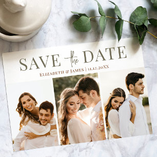Moderne Herfst van drie foto's in het najaar Save The Date