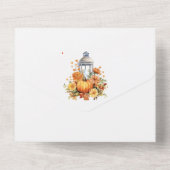 Moderne herfstbruiloft all in one uitnodiging (Achterkant)