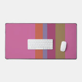 Moderne herfstkleuren gestreepte decoratief bureaumat (Keyboard & Muis)