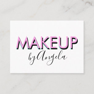 Moderne Herhaal Make-up Salon Nagels Wimpers Visitekaartje