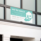 Moderne heropening van onroerend goed spandoek (Buitenkant Gebouw)