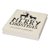 Moderne Herten Vrolijk Kerstfeest, Familie Groot Rubberstempel (Stempel)