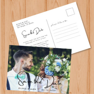 Moderne het Berichten van de Foto van het Manuscri Briefkaart