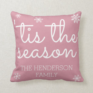 Moderne Het Is Seizoen Kerstmis Familie Naam Aange Kussen