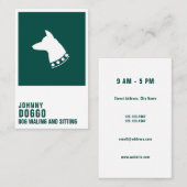 Moderne het logodekking van de hond visitekaartje (Voorkant / Achterkant)