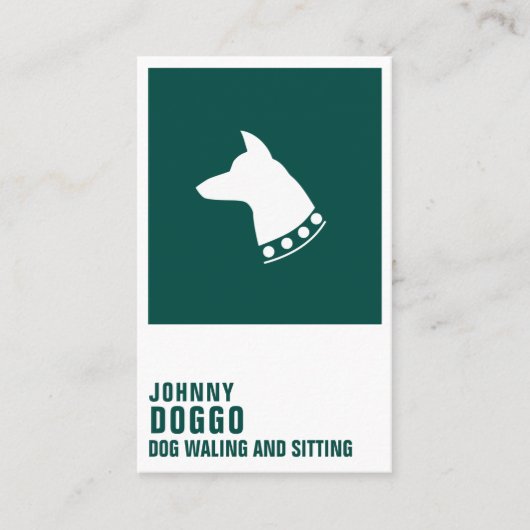 Moderne het logodekking van de hond visitekaartje (Voorkant)