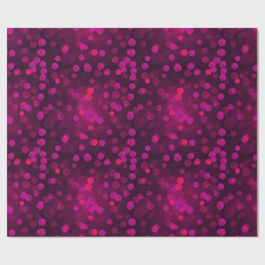 Moderne hete roze bokeh kerstverlichting abstract cadeaupapier (Vlak)