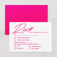 Moderne hete roze kleurrijke trendy bruiloft