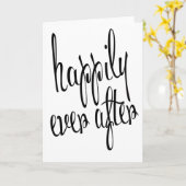 Moderne Heureux Jamais après la carte Mariage (Fleur jaune)