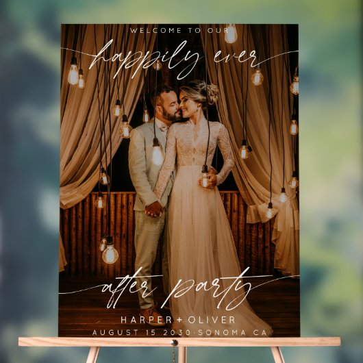 Moderne Heureux Jamais après Mariage photo de part (Neutre)