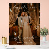 Moderne Heureux Jamais après Mariage photo de part (Mariage)