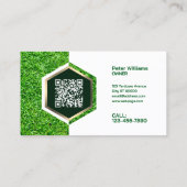 Moderne hex lijst yard zorg visitekaartje (Achterkant)