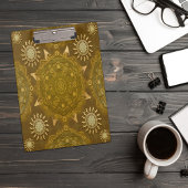 Moderne hexa gouden ursidae mandala kunst klembord