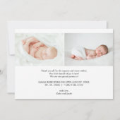 Moderne Hi There Calligraphie Faire-part de naissa (Dos)