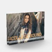 Moderne High School Afstuderen Overlay Yellow Gold Fotoblokken (Links)