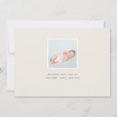 Moderne hoek | Drie foto-collage geboorte Aankondiging (Achterkant)