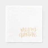 Moderne hoek Vrolijk kerstfeest Folie Servetten (Voorkant)