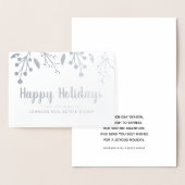 Moderne Holly Berry & Foliage | Vakantie Groeten Folie Kaarten (Display)