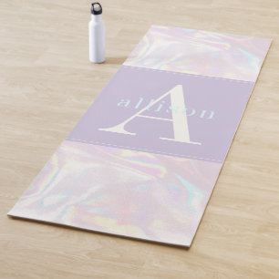 Moderne holografie pastel Abstract monogram Yogamat