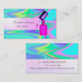 Moderne holografisch, Confetti, nagelPools Visitekaartje (Voorkant / Achterkant)