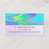 Moderne holografisch, Confetti, nagelPools Visitekaartje (Achterkant)