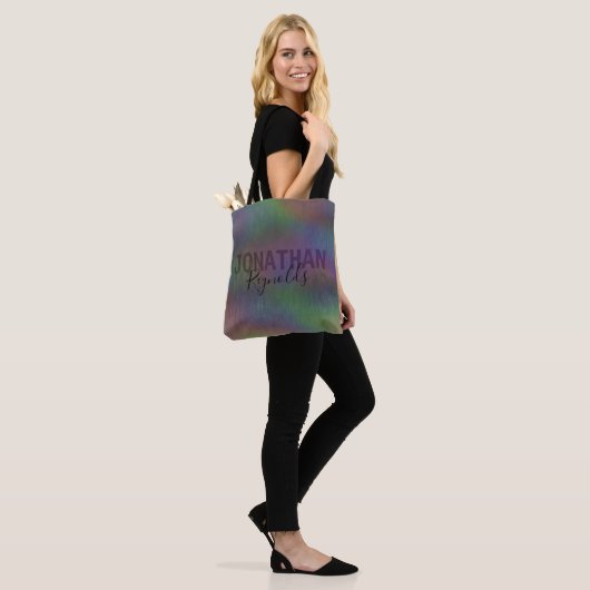 Moderne holografisch monogram voor metaalnaam - Ca Tote Bag (Op model)