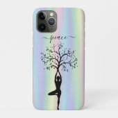 Moderne holografisch, Peace Yoga Case-Mate iPhone Case (Achterkant)