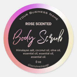 Moderne Holografische Body Scrub Labels