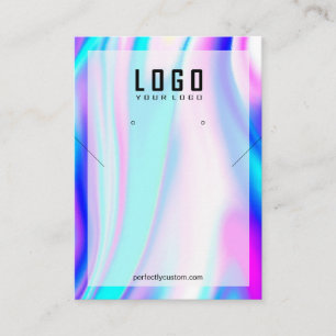 Moderne Holografische Eenhoorn Ketting Oorbellen Visitekaartje