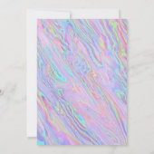 Moderne Holografische Eenvoudige Huwelijksuitnodig Kaart (Achterkant)