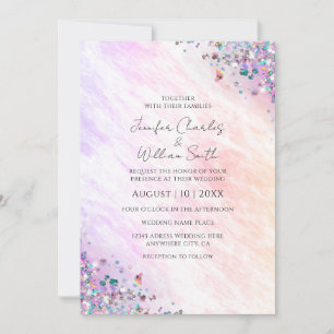Moderne holografische glitter reserveert Waterverf Kaart