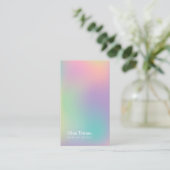 Moderne holografische make-up artiest visitekaartje (Staand voorkant)