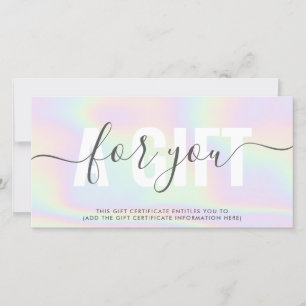 Moderne holografische pastelrainboegsalon