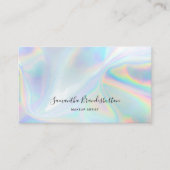 Moderne holografische QR Code Beauticus Visitekaartje (Voorkant)