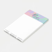 Moderne holografische regenboogpastel Post-it® not Notes (Schuin)