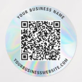 Moderne Holographic Business CR Code en website Labels (Design 1)