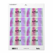 Moderne Holographic Face Serum Labels (Full Sheet)