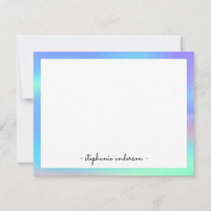 Moderne Holographic Personalized Stationery Notitiekaartje