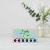 Moderne Holographic Script Rainbow Pastel Loyalty (Staand voorkant)