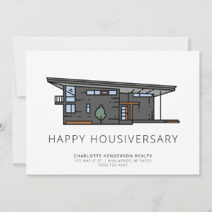 Moderne Home Happy House Jubileum-clientkaart Kaart