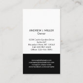 Moderne Home Logo Monogram - Verticaal zwart-wit Visitekaartje (Achterkant)