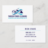 Moderne Home Power Washing Logo Visitekaartje (Voorkant / Achterkant)