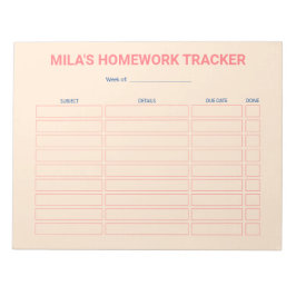 Moderne Homework Tracker-laptop Notitieblok