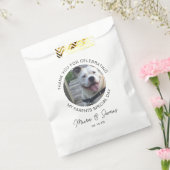 Moderne hond foto bruiloft bedankzakje (Gezegeld)