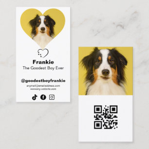 Moderne hond influencer aangepaste foto, huisdier visitekaartje