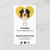 Moderne hond influencer aangepaste foto, huisdier visitekaartje (Voorkant)