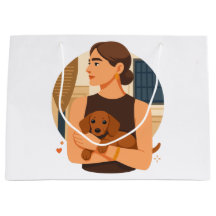 Moderne Hond Moeder Esthetiek Met Cute Puppy